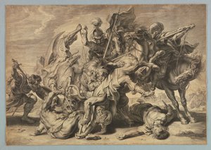 büyük aslan avı by after Peter Paul Rubens