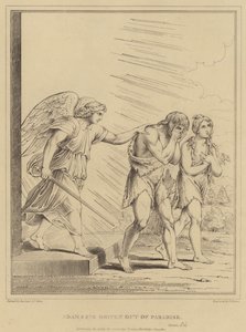 Adem ve Havva Cennetten kovuldu, Yaratılış by after Raphael