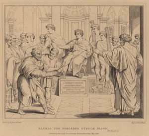 Büyücü Elymas kör oldu, Elçilerin İşleri by after Raphael