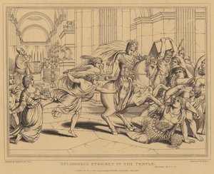 Heliodorus tapınakta kapılmış, 2 Makkabi by after Raphael