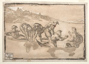 Balıkların Mucizevi Çekişi by after Raphael