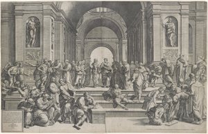 Atina Okulu. bar. 1550 by after Raphael