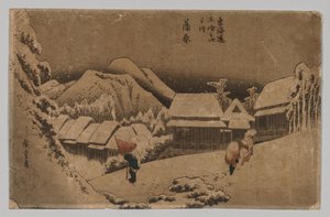 Kambara: Akşam Kar by after Utagawa Hiroshige