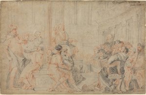 Doktorlar arasında İsa by after Veronese