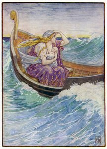 İki gün iki gece tekne bir oraya bir buraya savruldu. by after Walter Crane
