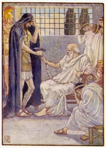 İçindekileri bir fıçı şarapmış gibi içti. by after Walter Crane