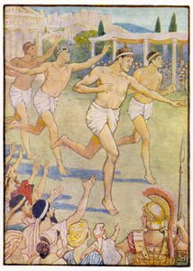 İlk zamanlarda basit bir ayak yarışı tek olaydı. by after Walter Crane