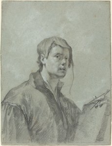 Elinde Kitap ve Pusula Tutan Bir Sanatçı by after Willem Drost