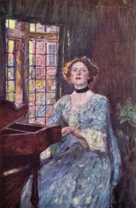 Björninn stóð yfir honum og hélt einum handleggnum í munninum by after William Hatherell