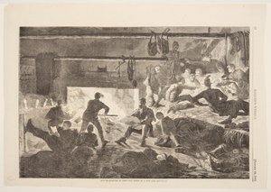 Kampta Kışlık - Bir Kulübenin İçi by Winslow Homer