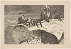 Denizde Kış – Kıyıdan Yelken Açılması by Winslow Homer
