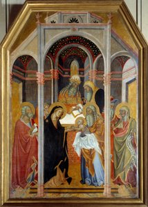Tapınakta Sunum Bartolo di Fredi (1330-1410) tarafından ahşap üzerine resim 14. yüzyıl Güneşi. 1,9x1,25 m by also Manfredi de Battilori Bartolo di Fredi