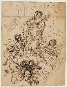 Bir Azizin Apotheosis'i by attributed to Antonio Domenico Gabbiani