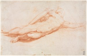 Düşmüş Bir Askerin Çalışması (muhtemelen Saul'un Dönüşümü) (rekto) by attributed to Correggio