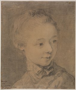 Sağa Dönen Bir Genç Kızın Başı by attributed to François Hubert Drouais