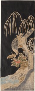 Söğüt üzerinde şahin by attributed to Isoda Koryūsai