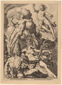 Dört Element by attributed to Jacob Matham, after Hendrick Goltzius