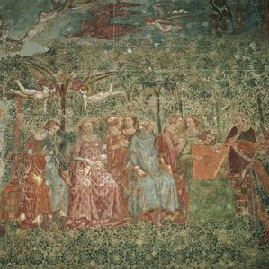 Açık hava konserinde kibar bayanlar by attributed to Master of the Triumph of Death