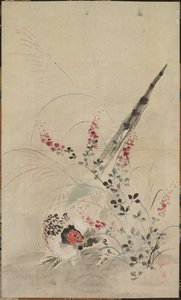 Sülün ve Otlar by attributed to Ogata Kōrin