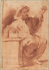 Oturan Peygamber by called Guercino Follower of Giovanni Francesco Barbieri