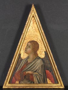 Angel ile doruk by circle of Niccolò di Segna
