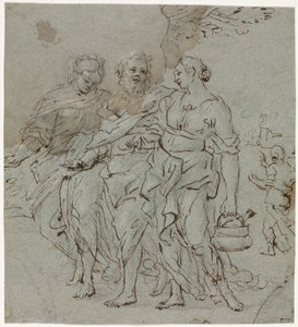 Lût ve Kızları (rekto) by circle of Pietro da Cortona
