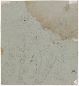 Lût ve Kızları için Eskiz (verso) by circle of Pietro da Cortona
