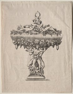 Üzüm Festoonlu Kapaklı Fincan by copy after Antonio Fantuzzi