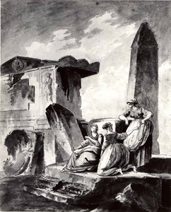 Harabelerden Üç Genç Kız, yak. 1790. by copy after Hubert Robert.