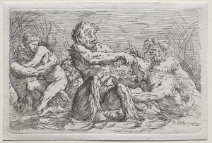 nehir tanrıları by copy after Salvator Rosa