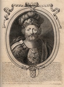 Eudes'in (Odon) portresi (v. 860 - 898), Paris ve Troyes Kontu, ardından Fransa Kralı - İmparator Charles'ın tahttan indirilmesinden sonra Fransız tahtına seçilen Paris'in EUDES kontu - 'Les Augustes Representations de tous les'den grav