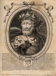 Merovee veya Merovech Roi franc portresi (v. 458) Merovenj ırkının 1. kralı - Merovech