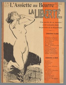 'L'Assiette au Beurre' dergisinin kopyası, No. 263, 14 Nisan 1906 L'Assiette au Beurre / La Liberté (nesne üzerindeki başlık) by diverse vervaardigers