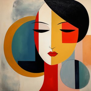 İskandinav bir kadın, Modern Minimalist, canlı sanat, duvar sanatı baskısı