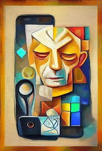 Picasso'dan ilham alan sanat, Soyut sürrealist tablo, talep üzerine duvar sanatı baskısı