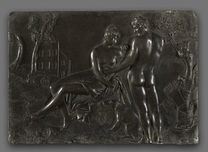 Venüs ve Adonis by follower of Georg Raphael Donner