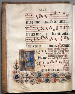 Antiphonary: Başlangıç, melek by follower of Girolamo da Cremona