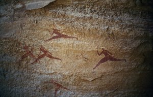Koşan okçular, mağara resmi, Tassili n