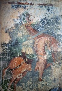 Kılıçlı atlı adam, Bizans kilisesi Agios Athanasios