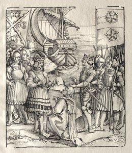 Maximilian Henry VII ile Barışıyor by possibly by Peter Flötner