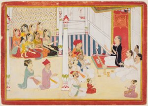 Svetambara Jain Öğretmen Öğretim Veriyor by possibly by Sahib Ram