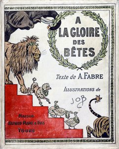 “A la Glory des Betes” kitabının kapağı A Fabre