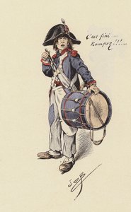 Davulcu çocuk (renkli taş) by pseudonym for Onfray de Breville Jacques Job