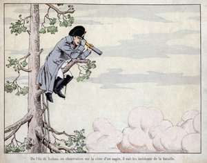 Lobau adasından, gözlem sırasında (Essling Savaşı by pseudonym for Onfray de Breville Jacques Job