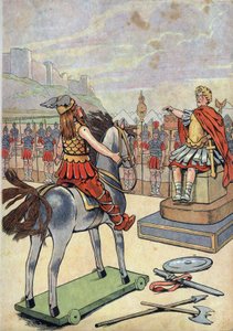 Fransa Tarihi. Oyuncaklı Roma Galyası sahnesi: Galyalı lider Vercingetorix (MÖ 72-46), MÖ 52