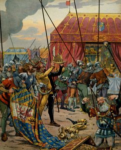 Orta Çağ'da Fransa Tarihi (Orta Çağ): İsviçre, Louis'in müttefikleri olan konfederasyonların zaferini gören Torun Savaşı'nın felaketinden sonra Burgonya Dükü Temeraire Charles'ın (1433-1477) servetini ele geçirdi Cha üzerinde Fransa'nın by pseudonym for Onfray de Breville Jacques Job