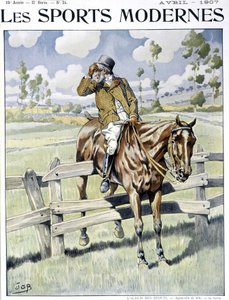 Binicilik: “” arıza”” - İş suluboya, inek. ““Modern sporlar”da”” by pseudonym for Onfray de Breville Jacques Job
