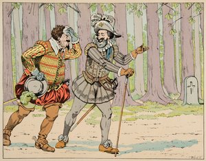 “Le bon roy Henri” kitabından alınan çizim, Jacques Marie Gaston Onfray de Breville dit JOB (1858-1931): Henri IV, Charles de Lorraine (1554-1611) Mayenne Dükü