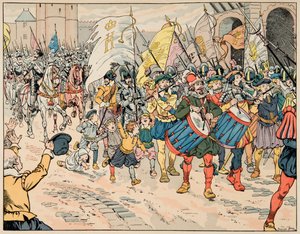 “Le bon roy Henri” kitabından alınan çizim, Jacques Marie Gaston Onfray de Breville dit JOB (1858-1931): 21 Mart 1594