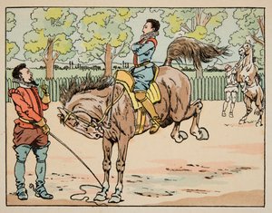 “Le bon roy Henri” kitabından alınan çizim, Jacques Marie Gaston Onfray de Breville dit JOB (1858-1931): 16. yüzyılda binicilik eğitimi - Özel koleksiyon by pseudonym for Onfray de Breville Jacques Job
